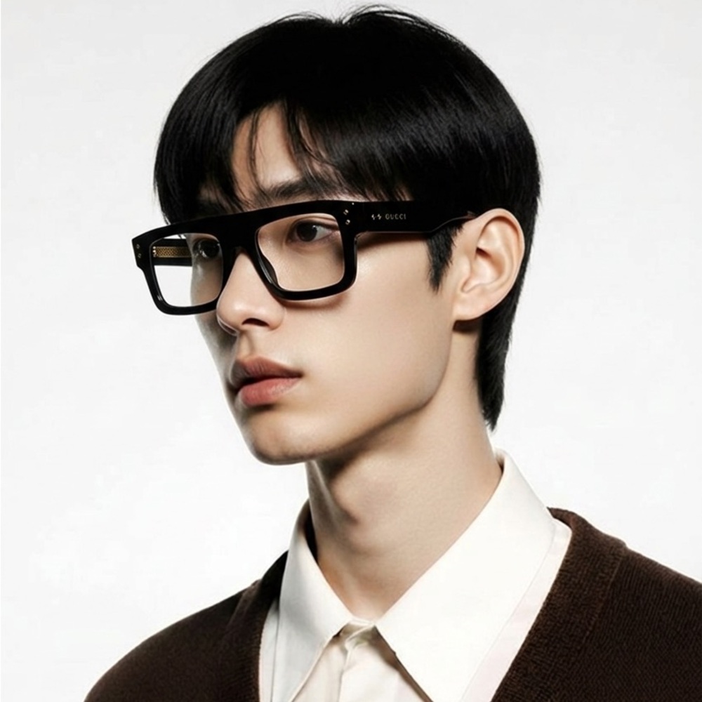 New Authentic Gucci  Black Square Frame Glasses